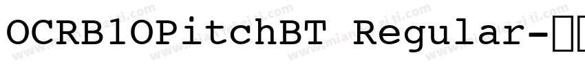 OCRB1OPitchBT Regular字体转换